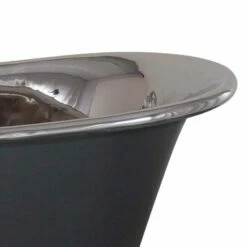 The Normandy Nickel Plated Interior & Painted Exterior Bateau Bath | OFB -Old Fashioned Bathrooms Sales normandy copper bath painted exterior 1