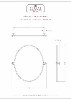 Thomas Crapper Classical Oval Tilt Mirror | Old Fashioned Bathrooms 7 Thomas Crapper Classical Oval Tilt Mirror | Old Fashioned Bathrooms -Old Fashioned Bathrooms Sales oval tilt mirror thomas crapper classical pdf