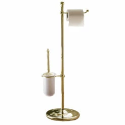 Sbordoni Freestanding Toilet Brush And Roll Holder | OFB 5 Sbordoni Freestanding Toilet Brush And Roll Holder | OFB -Old Fashioned Bathrooms Sales sbordoni toilet roll holder gold