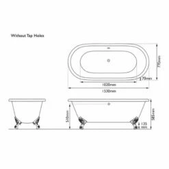 Cast Iron Small Double Ended Bath 1530mm | Old Fashioned Bathrooms -Old Fashioned Bathrooms Sales small cast iron double ended bath dimensions