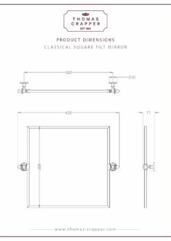 Thomas Crapper Classical Square Tilt Mirror | Old Fashioned Bathrooms -Old Fashioned Bathrooms Sales square tilt mirror thomas crapper classical pdf