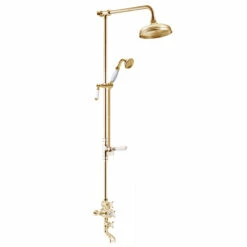 St James - 'Kit 3' Antique Gold Exposed Shower | Old Fashioned Bathrooms