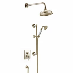 St James - 'Kit 6' Nickel Concealed Shower | Old Fashioned Bathrooms