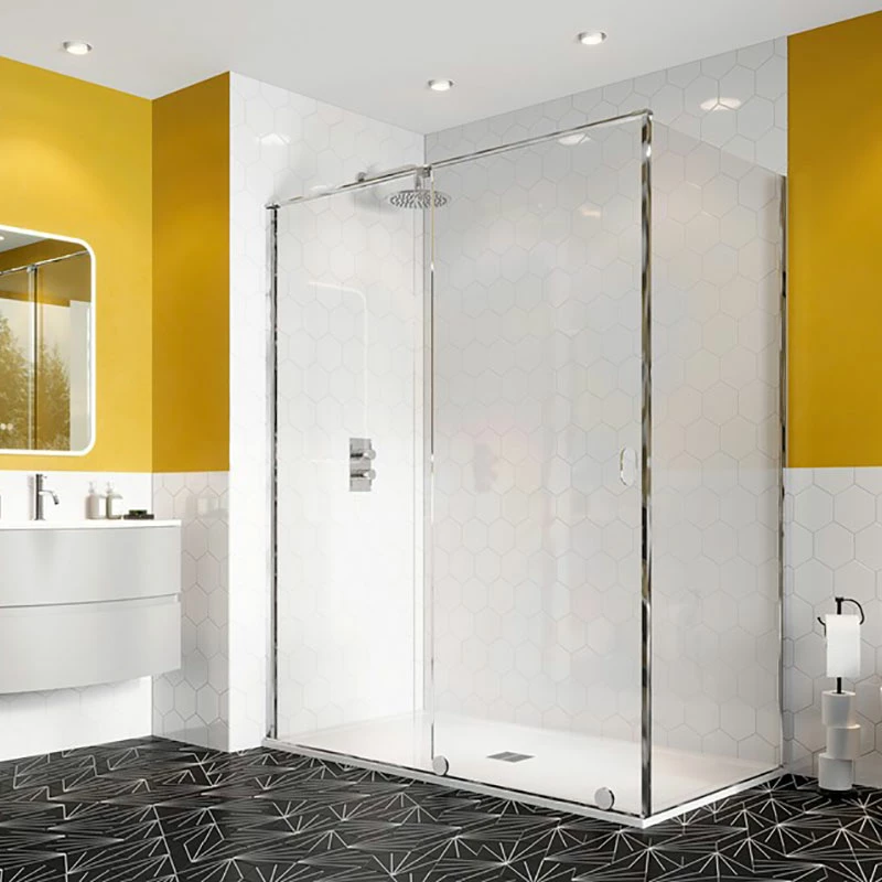 Crosswater 'Svelte 8' Single Sliding Door & (Optional) Side Panel 1 Crosswater 'Svelte 8' Single Sliding Door & (Optional) Side Panel