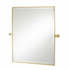 Thomas Crapper Classical Rectangle Tilt Mirror | OFB 6 Thomas Crapper Classical Rectangle Tilt Mirror | OFB -Old Fashioned Bathrooms Sales tc classic rectangle tilt mirror brass