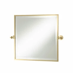 Thomas Crapper Classical Square Tilt Mirror | Old Fashioned Bathrooms -Old Fashioned Bathrooms Sales tc classical square tilt mirror brass