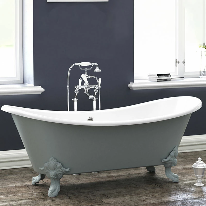 Cast Iron Orford Raised Double Ended Bath | Old Fashioned Bathrooms 2 Cast Iron Orford Raised Double Ended Bath | Old Fashioned Bathrooms - Image 2