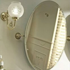 Sbordoni Flora Tilting Oval Bevelled Mirror | Old Fashioned Bathrooms