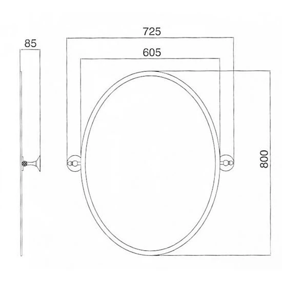 Sbordoni Flora Tilting Oval Bevelled Mirror | Old Fashioned Bathrooms 2 Sbordoni Flora Tilting Oval Bevelled Mirror | Old Fashioned Bathrooms - Image 2