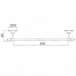 Sbordoni Flora Wall Mounted Single Towel Rail Holder | Old Fashioned Bathrooms -Old Fashioned Bathrooms Sales wall mounted single towelrail holder 55